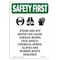 Signmission OSHA, Steam & Hot Water, 14in X 10in Rigid Plastic, 10" W, 14" H, Portrait, OS-SF-P-1014-V-11368 OS-SF-P-1014-V-11368 - alternate 1